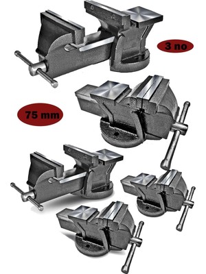 St. Morritz Pro Çelik Kol 80 mm Özel Alışımlı Paslanmaz Dövme Çelik Sabit Tezgah Masa Mengenesi Işkence.