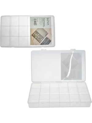 St. Morritz Beyaz 18 Bölmeli Takı Organizeri Kutusu Plastik 25X15X3CM