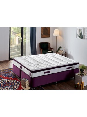 Niron Purple 140x190 Çift Kişilik Pedli Yatak Full Ortopedik Yaylı Yatak