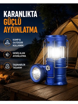 İlk El Grup Güneş Enerjisiyle Çalışan Kamp Feneri Hafif Portatif Uzun Ömürlü