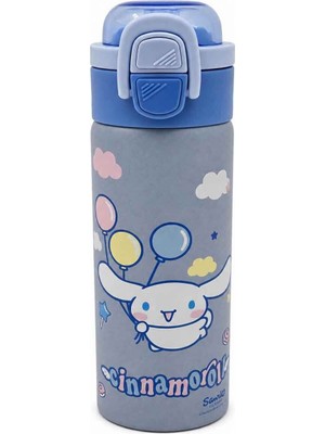 Hello Kitty Cınnamoroll 3831 Çift Fonksiyon Kapaklı Çelik Matara 600ML