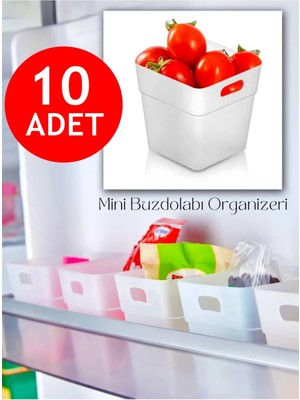 St. Morritz 10'lu Set Buzdolabı Düzenleyici, Kapak ve Raf Içi Çok Amaçlı Organizer