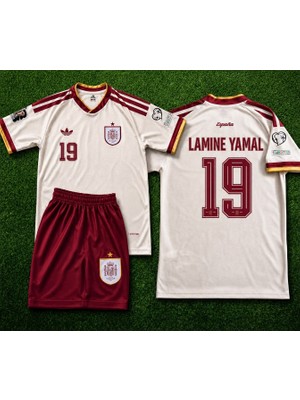 Candy Cup Ispanya 2026 Dünya Kupası Lamine Yamal Çocuk Forması 2li Set Bej