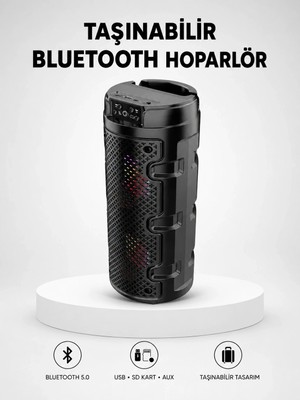 Ronanna Buğz Bluetooth 5.0 Kablosuz Hoparlör Çift Sürücülü Yüksek Ses Kalitesi Kompakt Tasarım