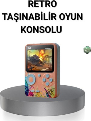 Ronanna Buğz Retro Taşınabilir Oyun Konsolu 500 Klasik Oyunlu, 3.0 Inç Renkli Ekran