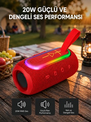 Ronanna Buğz Kablosuz Hoparlör – Bluetooth 5.1, Güçlü Bas ve 10 Metre Menzil