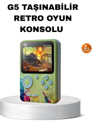 Ronanna Buğz G5 Retro Oyun Konsolu 500 Klasik Oyunlu 3 Inç Hd Ekran ve Tv Bağlantılı