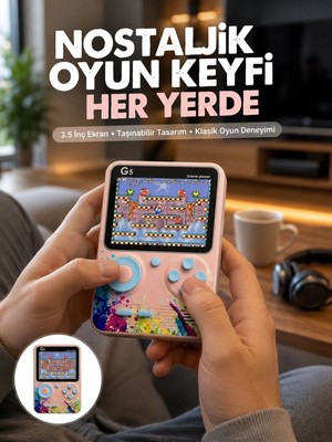 Ronanna Buğz Game Box Mini 500 Adet Retro Oyun Taşınabilir Oyun Konsolu Yeni Nesil