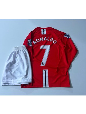 Candy Cup Manchester/united Moskova 2008 Sezonu Cristiano Ronaldo Uzun Kol Çocuk Forması 2li Set H