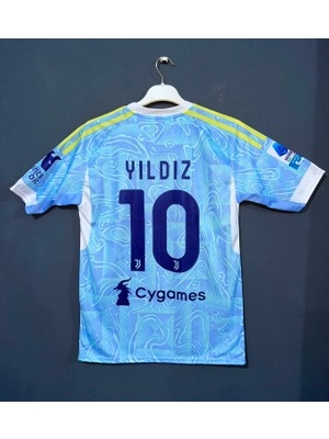Candy Cup Juventus 2025/26 Yeni Sezon Kenan Yıldız Deplasman Forması (Mavi)