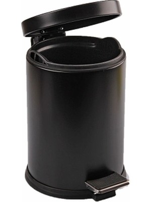 Ototechparca 5lt Siyah Pedallı Metal Çöp Kovası BX40