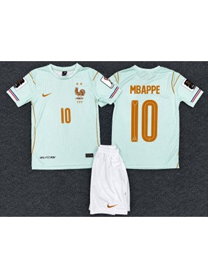 Candy Cup Fransa 2026 Dünya Kupası Kylian Mbappe Çocuk Forması 2li Set H