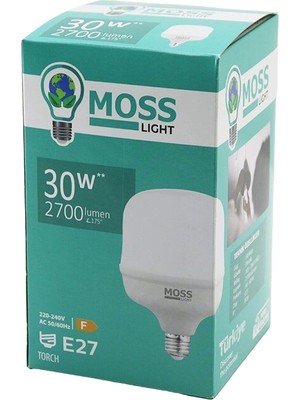 Mercora Tech 30W  Torch  LED Ampul Plastik E27 2700LUMEN L175° 5000 Saat Ömür IP20 185-265V Ac MS-3097 BX40
