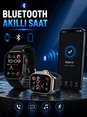 Ankaverse Akıllı Saat Bluetooth Bağlantılı Adımsayar Alarm ve Hatırlatıcı Çağrı Cevaplama