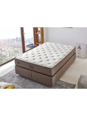 Organic Cotton Yatak 80x180 Tek Kişilik Doğal Pamuk Kumaşlı Ekstra Lüks Yumuşak Yatak 32 cm