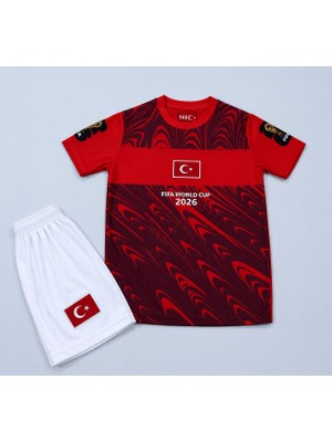 Candy Cup Türkiye 2026/2027 Yeni Sezon Isimsiz Çocuk Futbol Forması 2li Set Kırmızı H