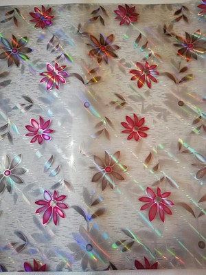 Şeffaf Masa Örtüsü 1,7 mm 80 cm x 150 cm Kalın Desenli Pvc Kaymaz Masa Örtüsü Koruyucu Tek
