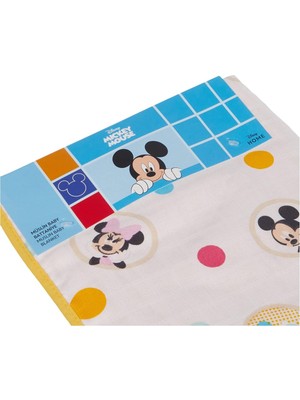 Taç 1500187685 Disney Mickey Baby Pamuk Lisanslı Müslin Battaniye, Çok Renkli