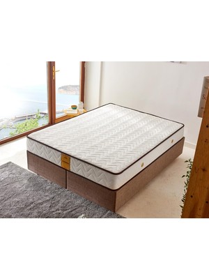 Exclusive Yatak 80x200 Tek Kişilik Visco Yatak Ekstra Lüks Yaysız Yatak 24 cm Pamuklu Keten Doğal Kumaş