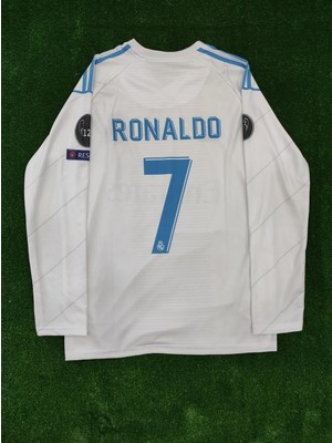 Candy Cup Real Madrid 2016-2017 Şampiyonlar Ligi Finali Cristiano Ronaldo Beyaz Yetişkin Uzun Kollu