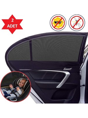 Ankaflex-2 Adet Araba Yan Pencere Güneşlik Bebek Için Araç Perde Oto Makam Seyahat Perdesi Cibin