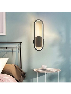 Fer Avize Londra Modern Tasarım Siyah Renk Gun Işığı Ledli Banyo - Mutfak - Salon LED Duvar Apl