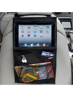 2 Adet Araba Koltuk Arkası Şeffaf Koruyucu Kılıf Tablet Tutucu Stand Araç Içi Düzenleyici Org