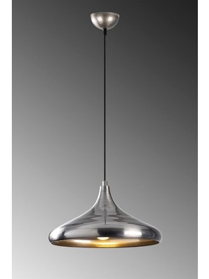 Retro Rustik Model Modern Metal Tekli Krom Sarkıt Avize Cafe Krom Tek Ebat 35 x 74 3506-SVM101KROM