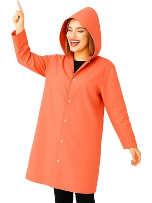 Unisex Su Geçirmez Kapüşonlu Yağmurluk, Hafif ve Katlanabilir Yağmur Pançosu, Rüzgar Geçirme