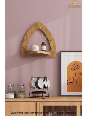 Ahşap Dekoratif Duvar Rafı 3 Lü Set (MTS-212)