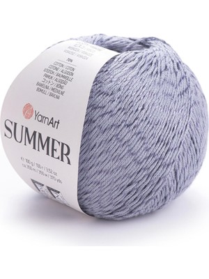 Yarnart Summer Yumuşak Parlak Örgü Ipi 100 gr 53 Koyu Gri