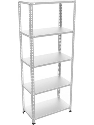 Burada 5 Katlı 31X93-100 cm Galvaniz Çelik Raf. Depo, Kiler, Dosya Rafı -0.70 mm