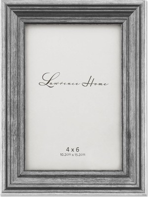 Lawrence Frames Sutter Cilalı Fotoğraf Çerçevesi, Gümüş, 4 By 6-Inch