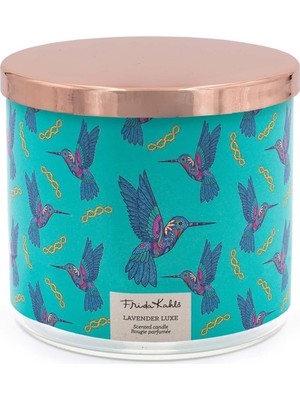 Camda Kokulu Mum | Lavender Luxe | Kadınlar Için Hediye | Kokulu Mum Çiçekli | 3 Fitil Kokulu Mu