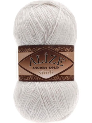 Alize Angora Gold Simli El Örgü Ipi 5 Adet (Fil Dişi 599)