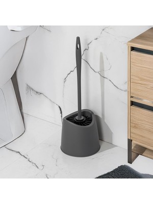 Porsima SB-776 Silikon Wc Tuvalet Banyo Fırçası Klozet Fırçası Antrasit