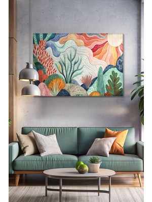 Lona Sanat Modern Soyut Sanat Renkli Kanvas Tablo - Duvar Tablosu - Canvas Tablo - Duvar Dekoru;renk