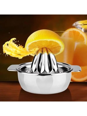 Taşınabilir 304 Paslanmaz Çelik Portakal ve Limon Manuel Meyve Sıkacağı Mutfak Aksesuarları N