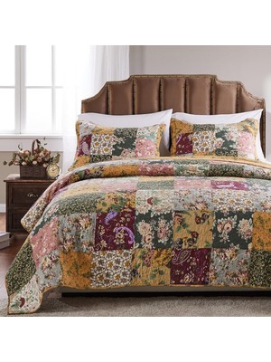 Grönland Home Antik Şık Otantik Patchwork Pamuklu Yorgan Seti