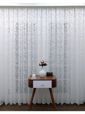 Evdepo Home Kırık Beyaz Ekstraforlu Pilesiz Tül Perde 140 x 260 cm