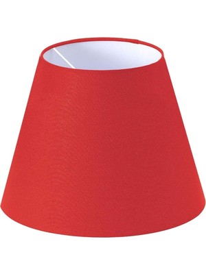 Lit Dizayn Abajur Başlık Kırmızı Konik Şapka 25X15X20 cm Dekoratif Özel Yüksek Kalite Kumaş
