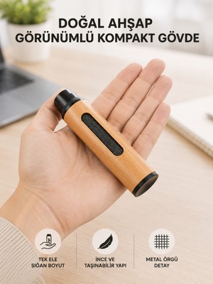 Kyops Mini Taşınabilir Küllük 3 Farklı Uç Seçenekli Ahşap Görünümlü Pratik Kullanım - Lisinya