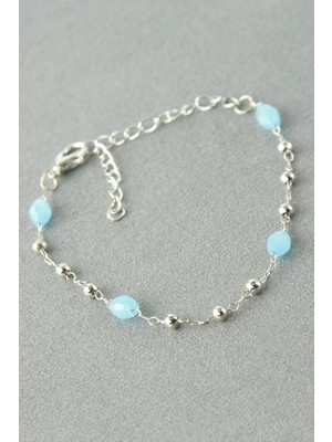 Oval Kristal Taşlı Bileklik