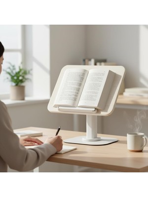 Ayarlanabilir Tablet ve Kitap Okuma Standı, Katlanabilir Masaüstü Tutucu, Ergonomik Tasarım, Sa�