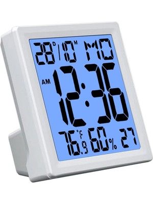 Yatak Odası Için Dijital Çalar Saat, Arka Işıklı, Alarm, Sıcaklık ve Nemli, 12/24H, Erteleme