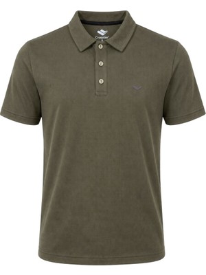 Crosstime Waffle Polo Yaka Tshirt Yeşil Erkek Polo Tshirt