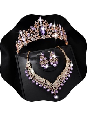Barok Kraliçe Gelin Taçları ve Taçları Siyah Kristal Vintage Taç Çiçek Prenses Düğün Geli