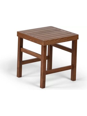 Kumsal Concept Mebel Stil Atina Sabit Sehpa 40X40 - Dış Mekan Kare Ahşap Bahçe, Balkon Sehpası