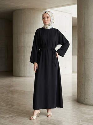 Miostil Kupra Elbise-Siyah