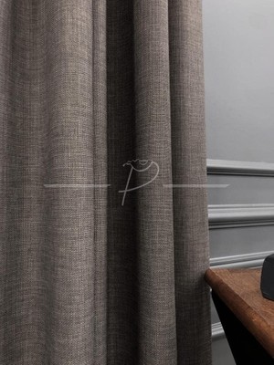Fon Perde Natural Keten Ultra Dökümlü Lüx Perdelik 200 x 270 Koyu Vizon